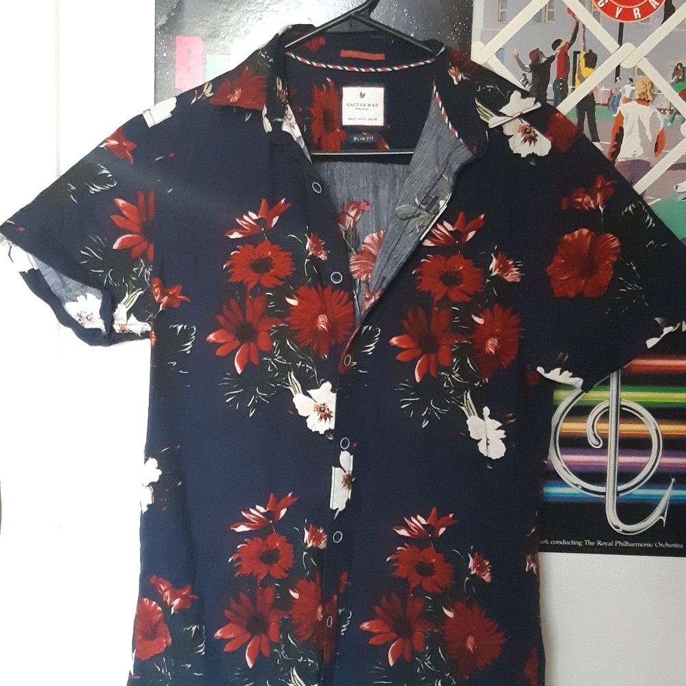 Cactus man button up shirt